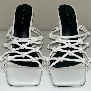 Azalea Wang White Knotted Women's Mules